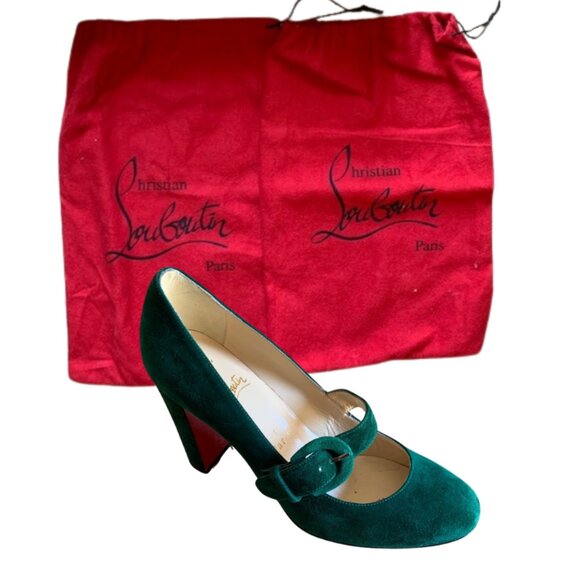 Christian Louboutin Fyalta Velour Suede Pumps EUC Size 37 - Picture 8 of 11